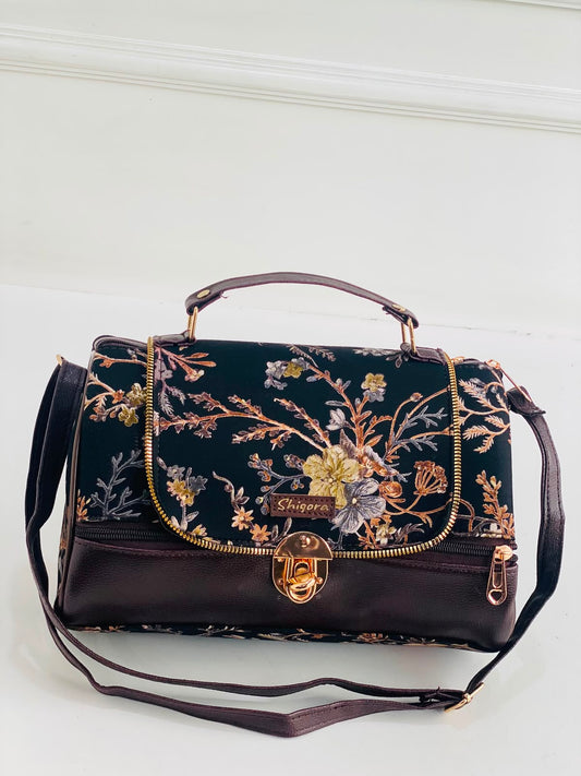 Autumn Bloom Large Satchel Bag — original Shigora product photo