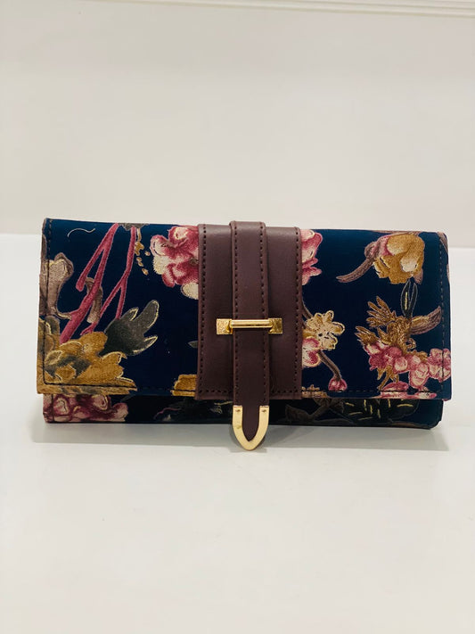 Indigo Floral Wallet — original Shigora product photo