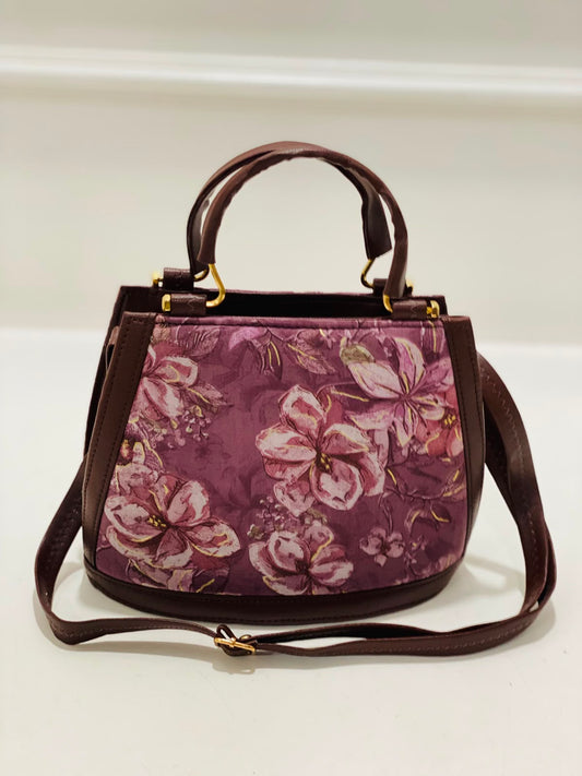 Violet Bloom Satchel Bag