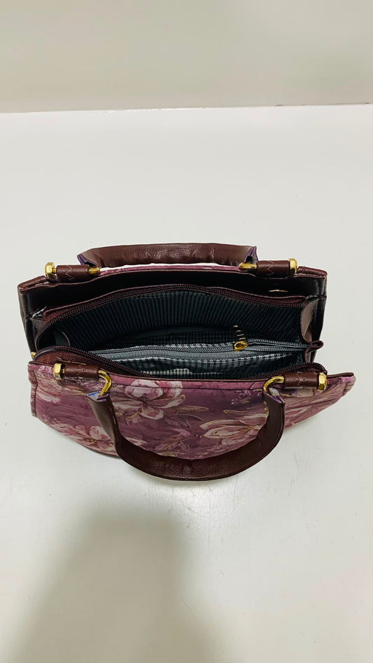 Violet Bloom Satchel Bag