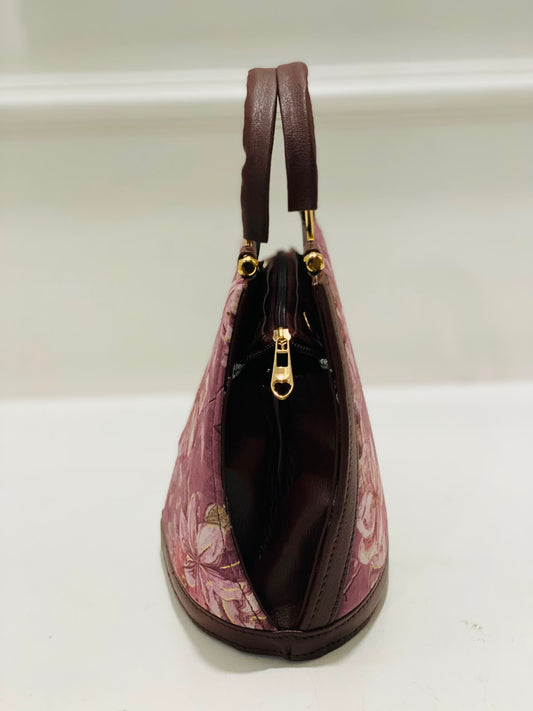 Violet Bloom Satchel Bag