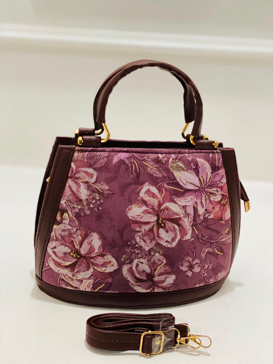 Violet Bloom Satchel Bag