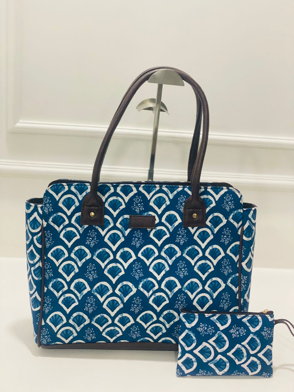 Aqua Blue  Spacious Classic Office bag with laptop partition