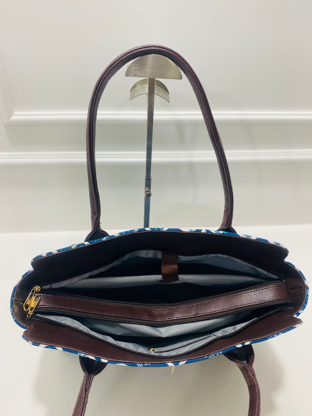 Aqua Blue  Spacious Classic Office bag with laptop partition