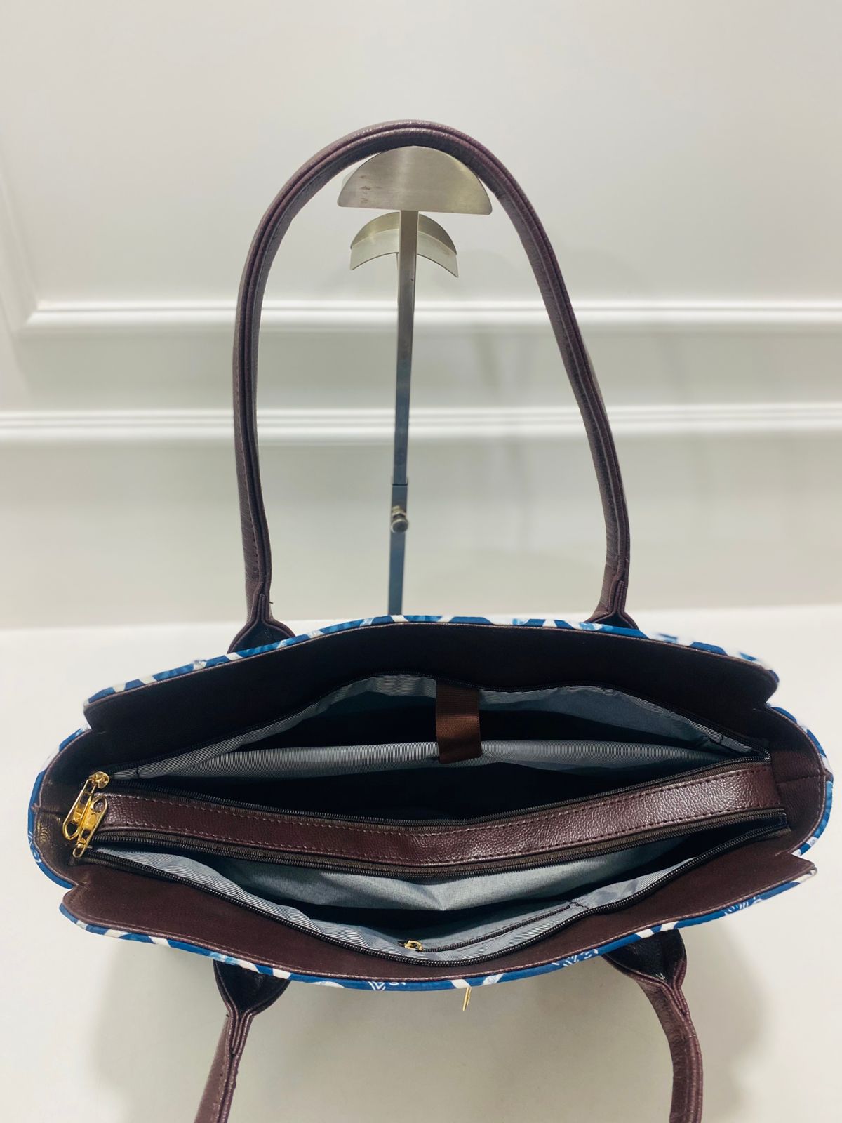 Aqua Blue  Spacious Classic Office bag with laptop partition