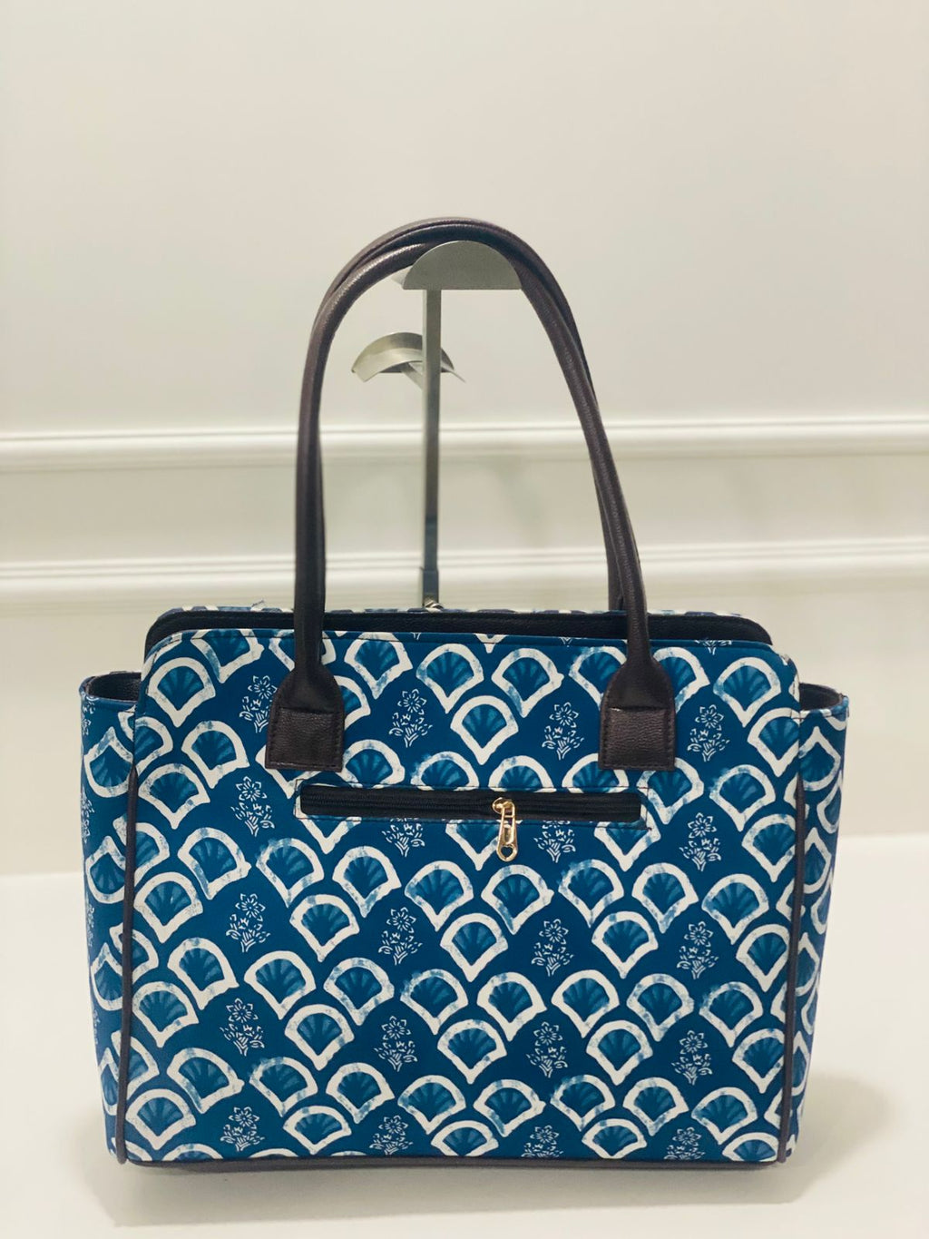 Aqua Blue  Spacious Classic Office bag with laptop partition