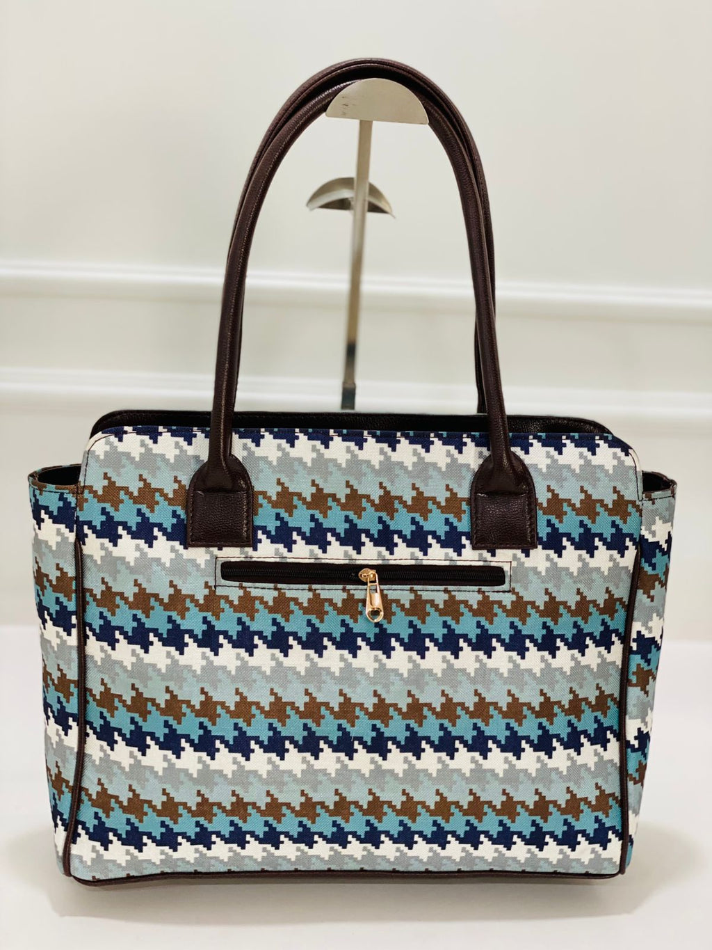 Tidal Wave Print Spacious Classic Office bag with laptop partition
