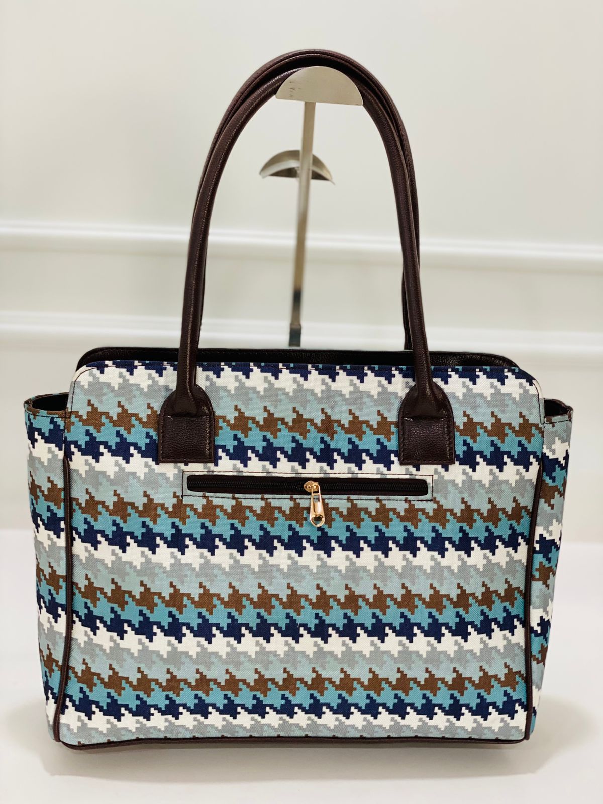 Tidal Wave Print Spacious Classic Office bag with laptop partition