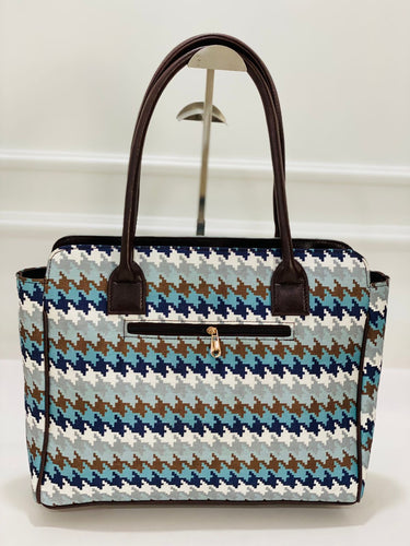 Tidal Wave Print Spacious Classic Office bag with laptop partition - Alternative view