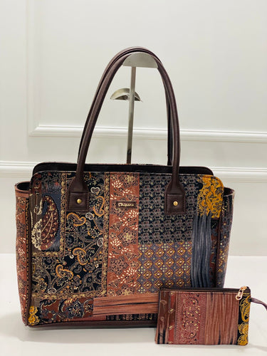 coffee brown spacious classic office bag with laptop partition