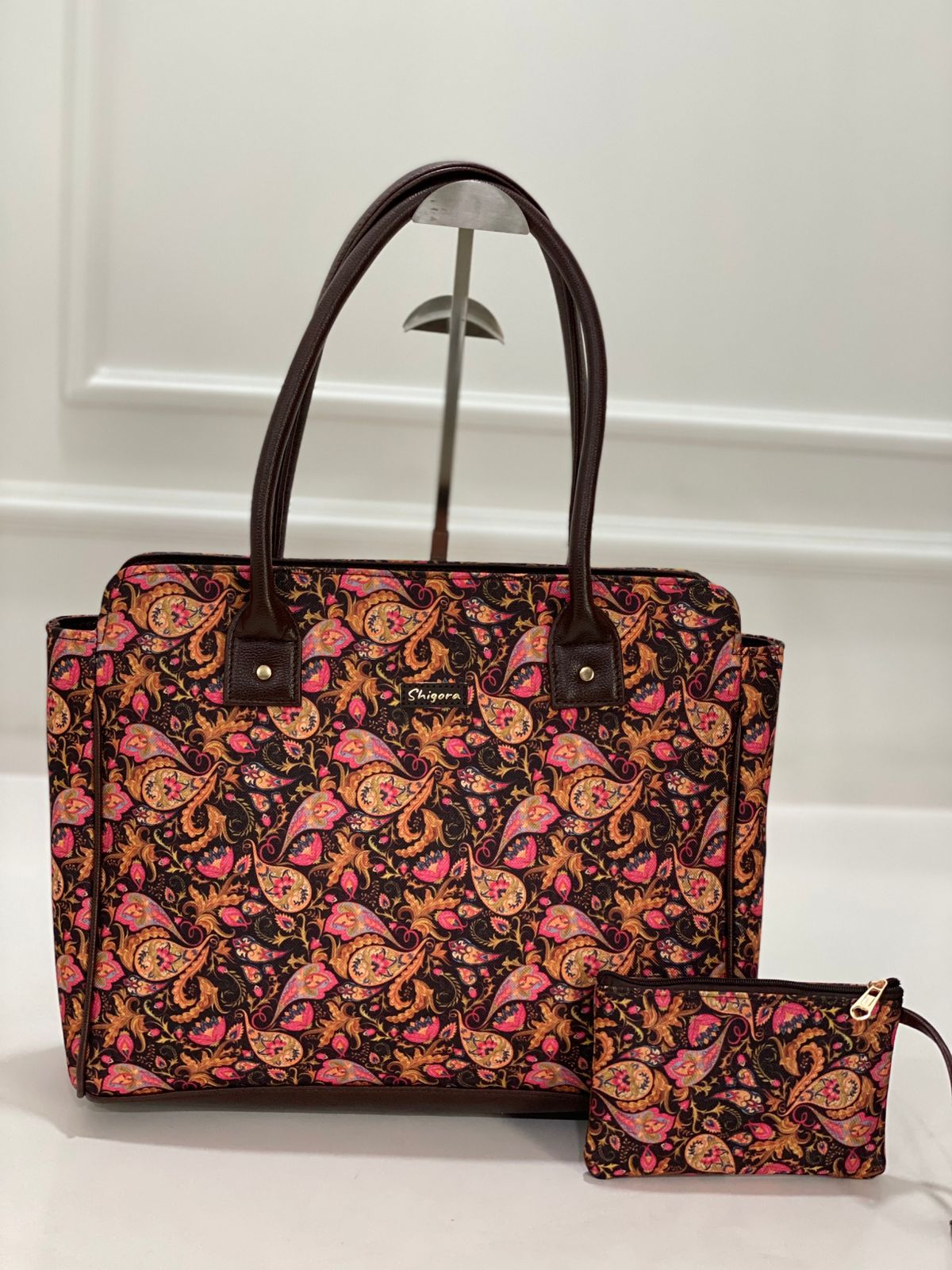 Paisley Print  Spacious Classic Office bag with laptop partition