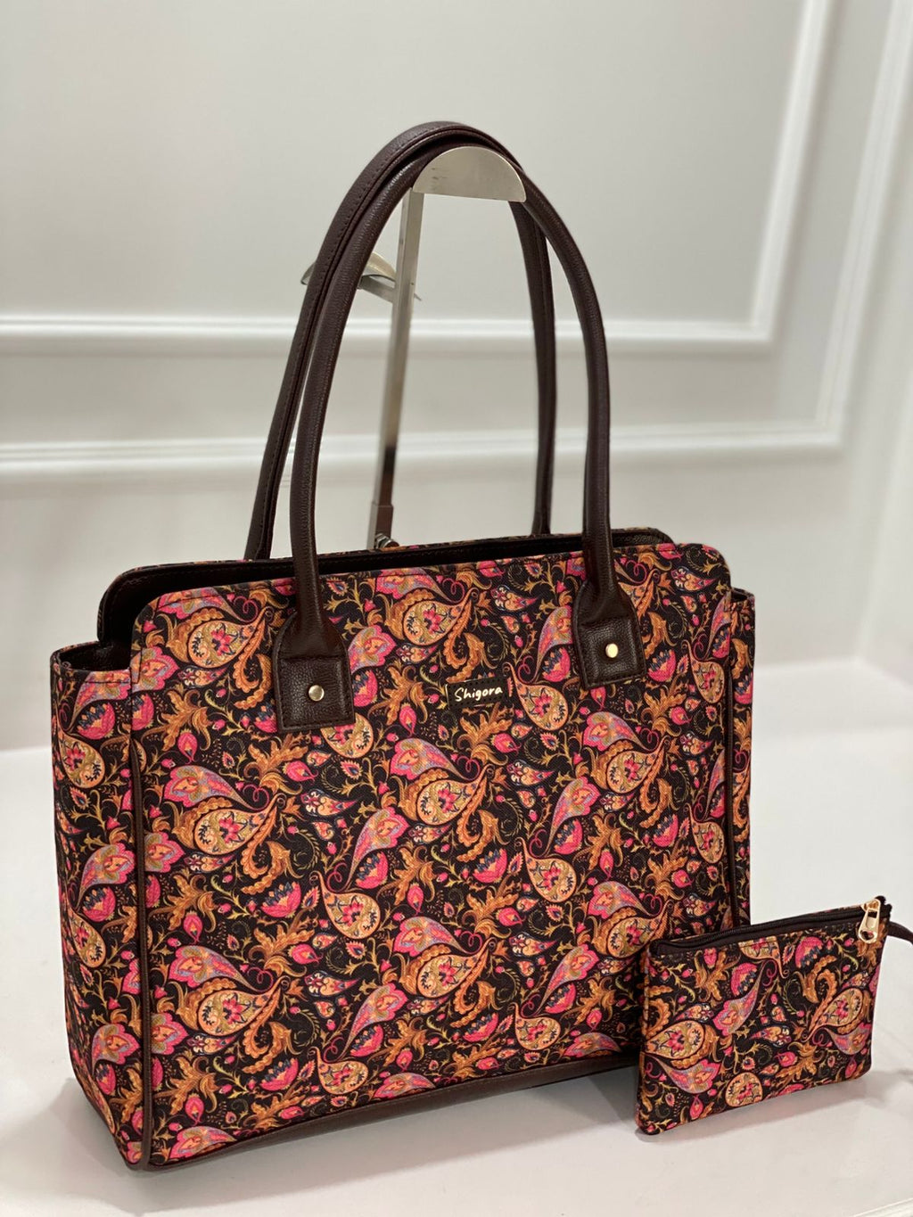 Paisley Print  Spacious Classic Office bag with laptop partition