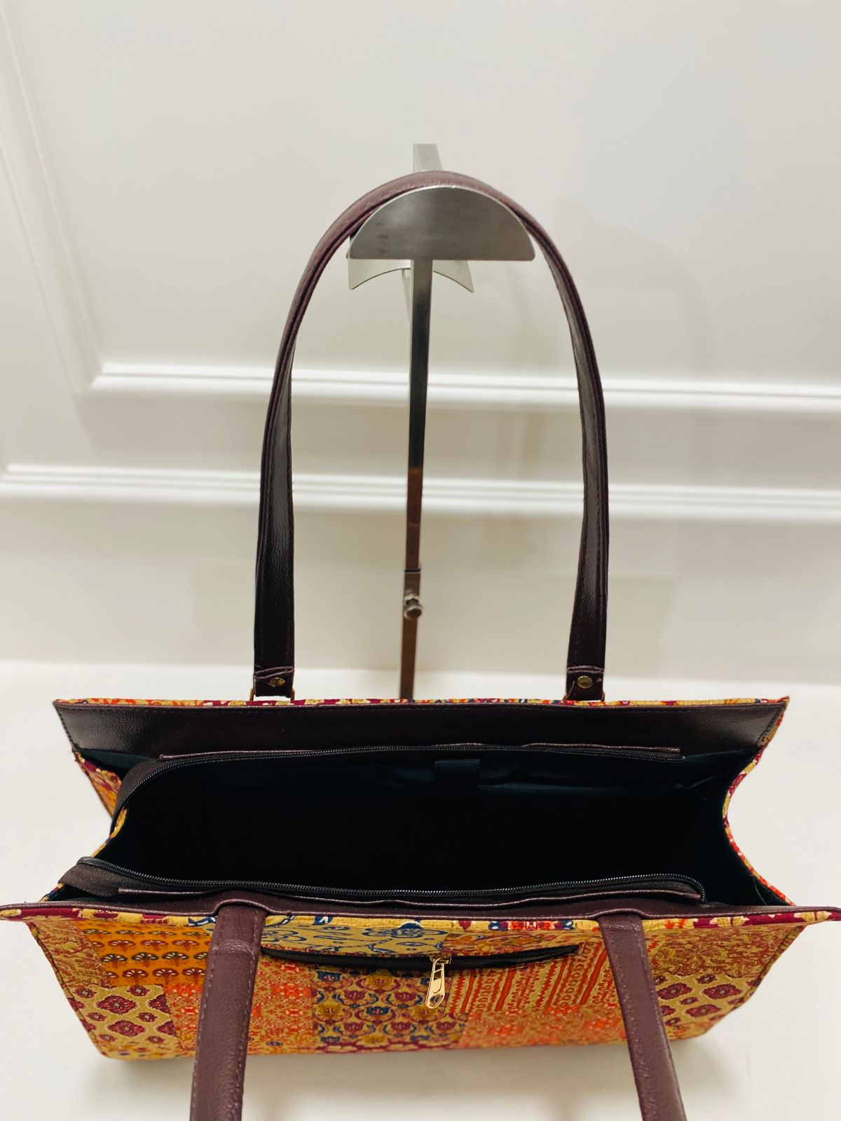 Vintage Patchwork Laptop Bag with Matching Zip Pouch