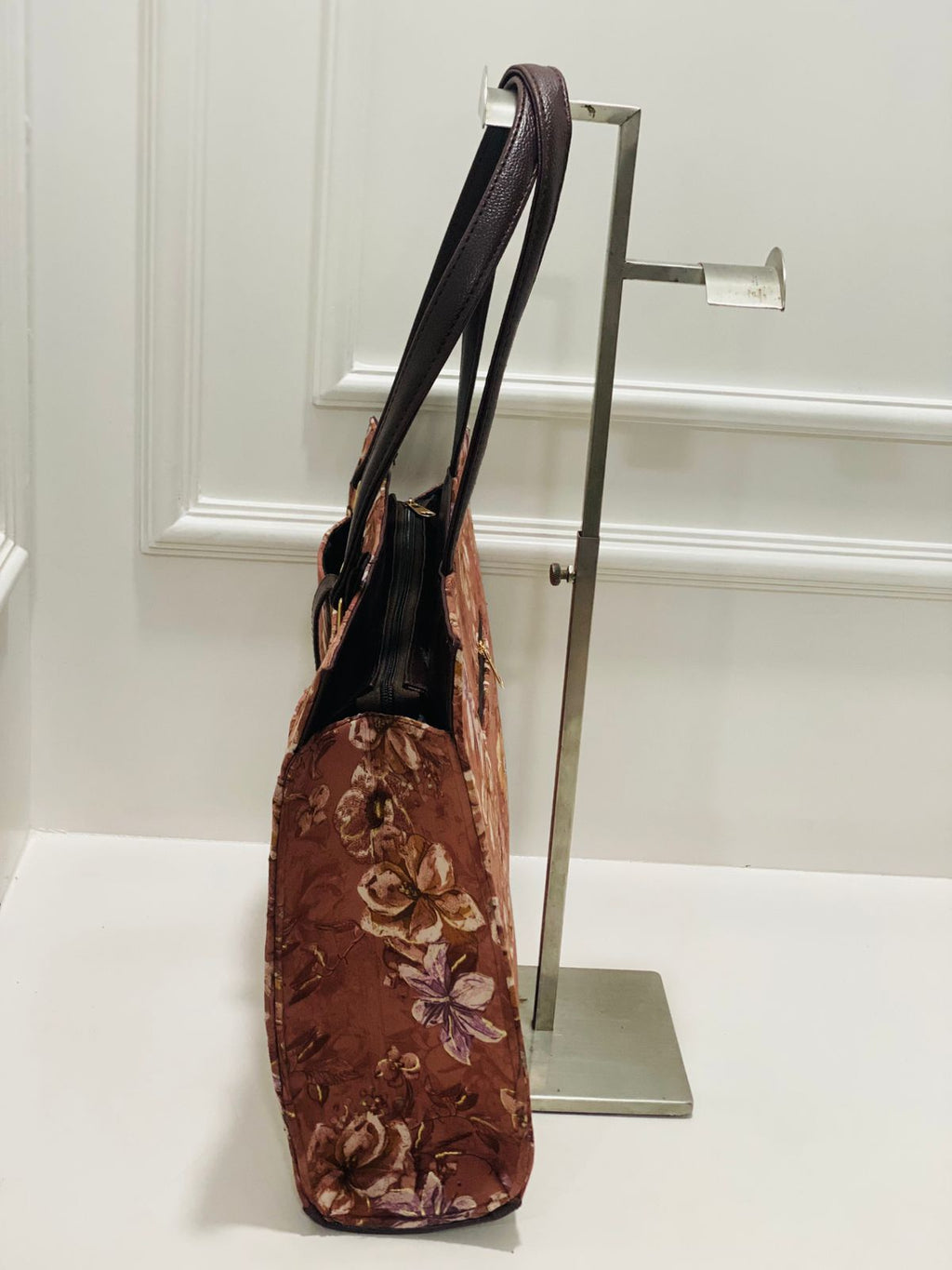 Blush Floral Tote Bag with Matching Zip Pouch | Laptop Bag |