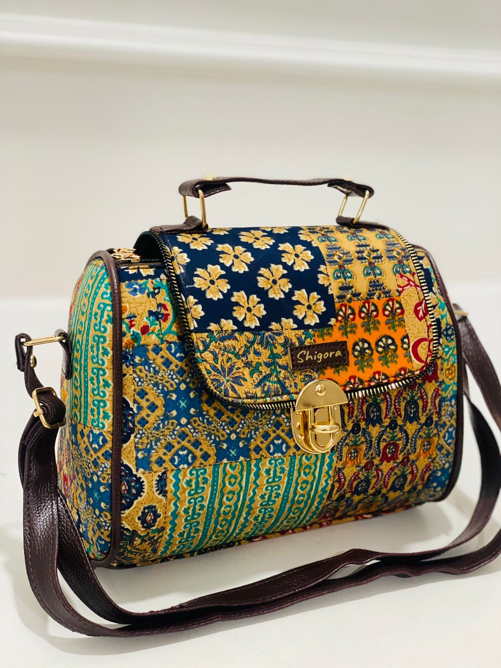 Shigora Boho Patchwork Printed Handbag