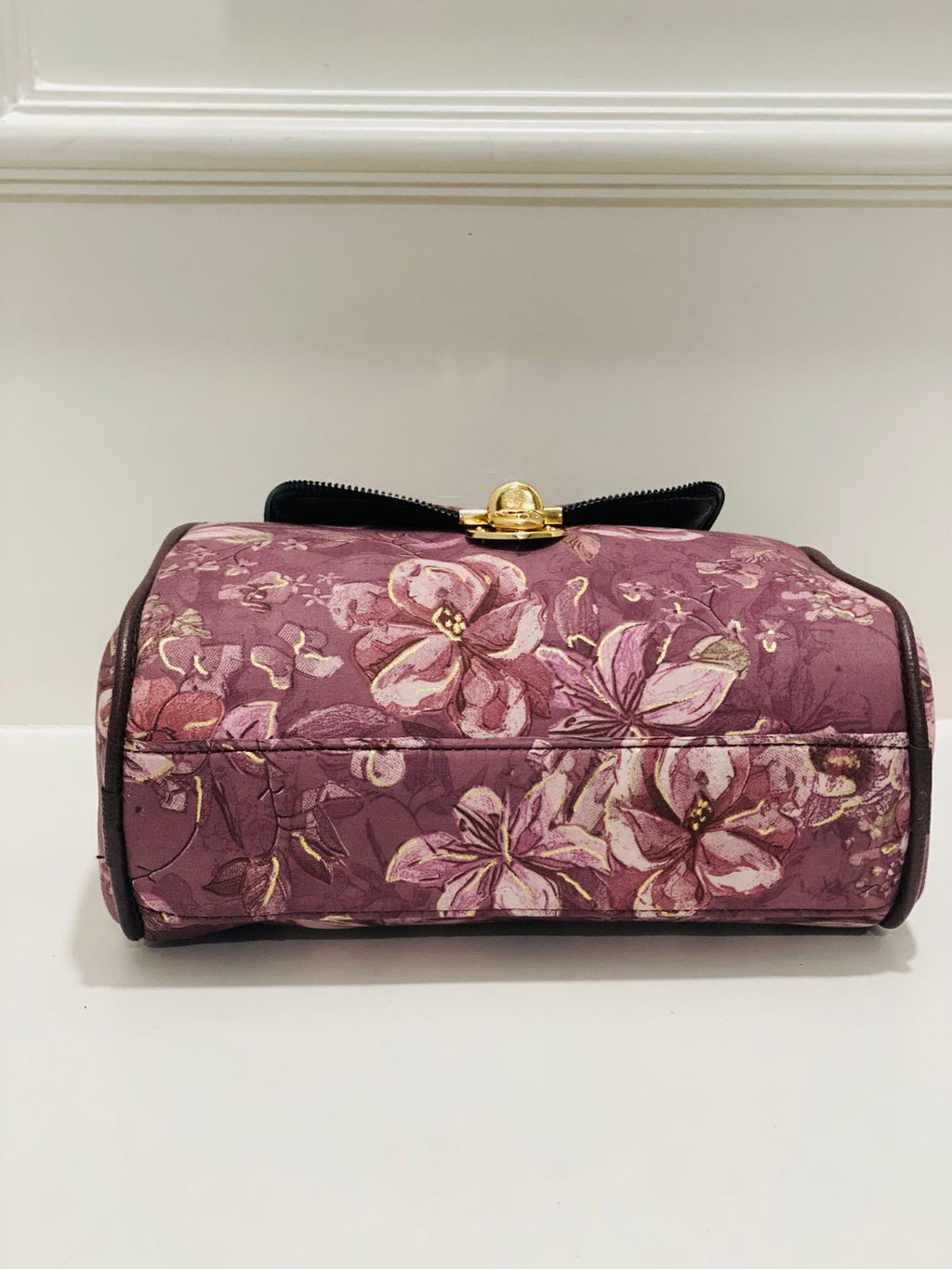 Premium Mauve Pink Sling Bag with Gold Tone Lock