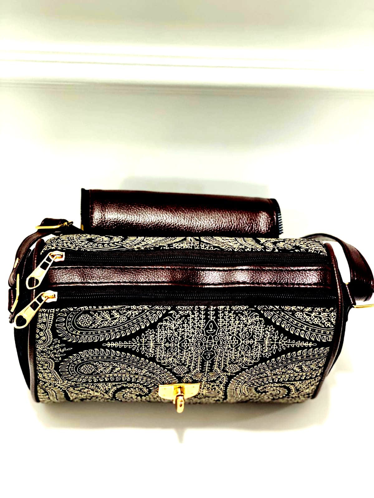 Embroidered Shoulder Bag