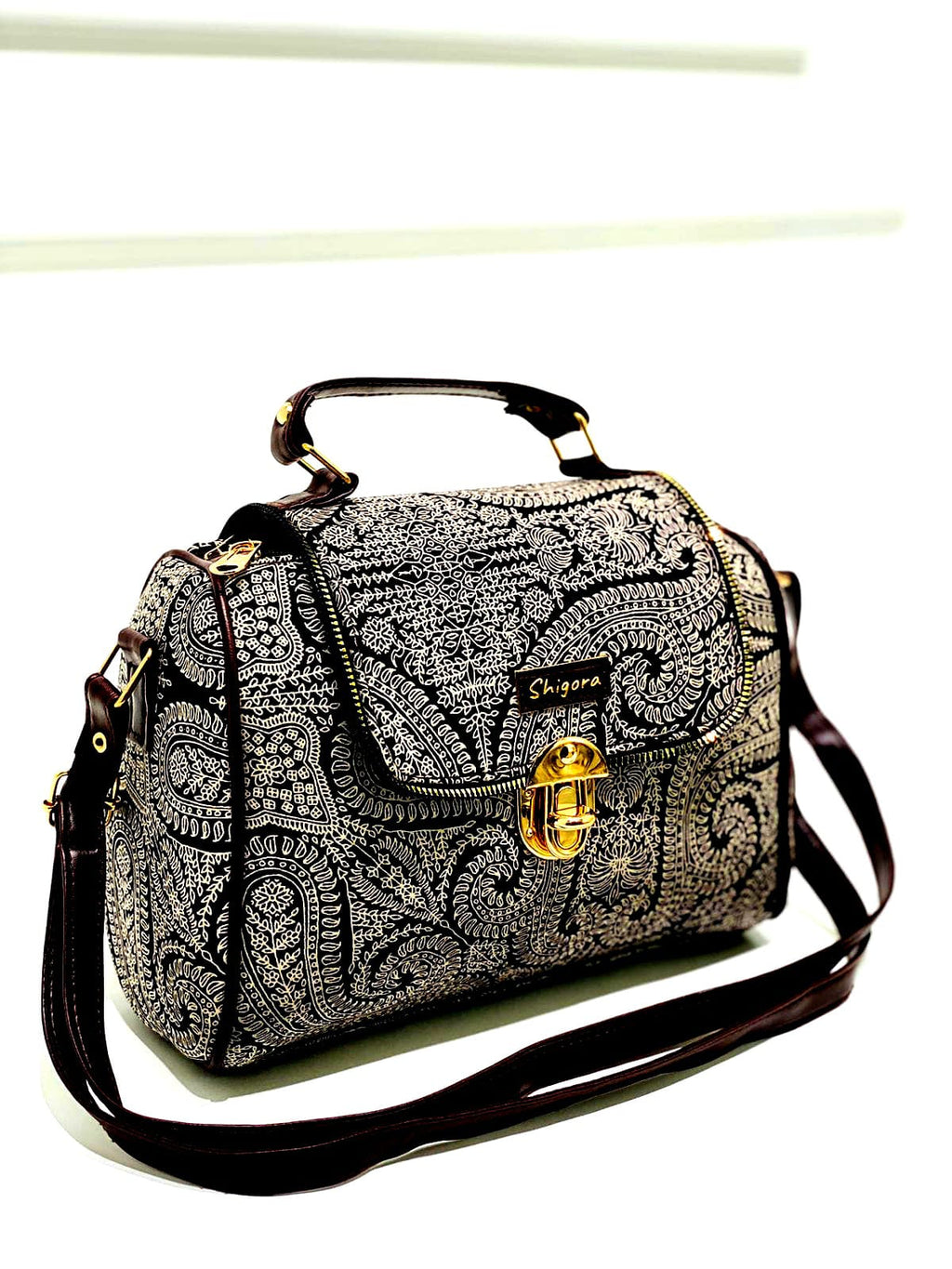 Embroidered Shoulder Bag