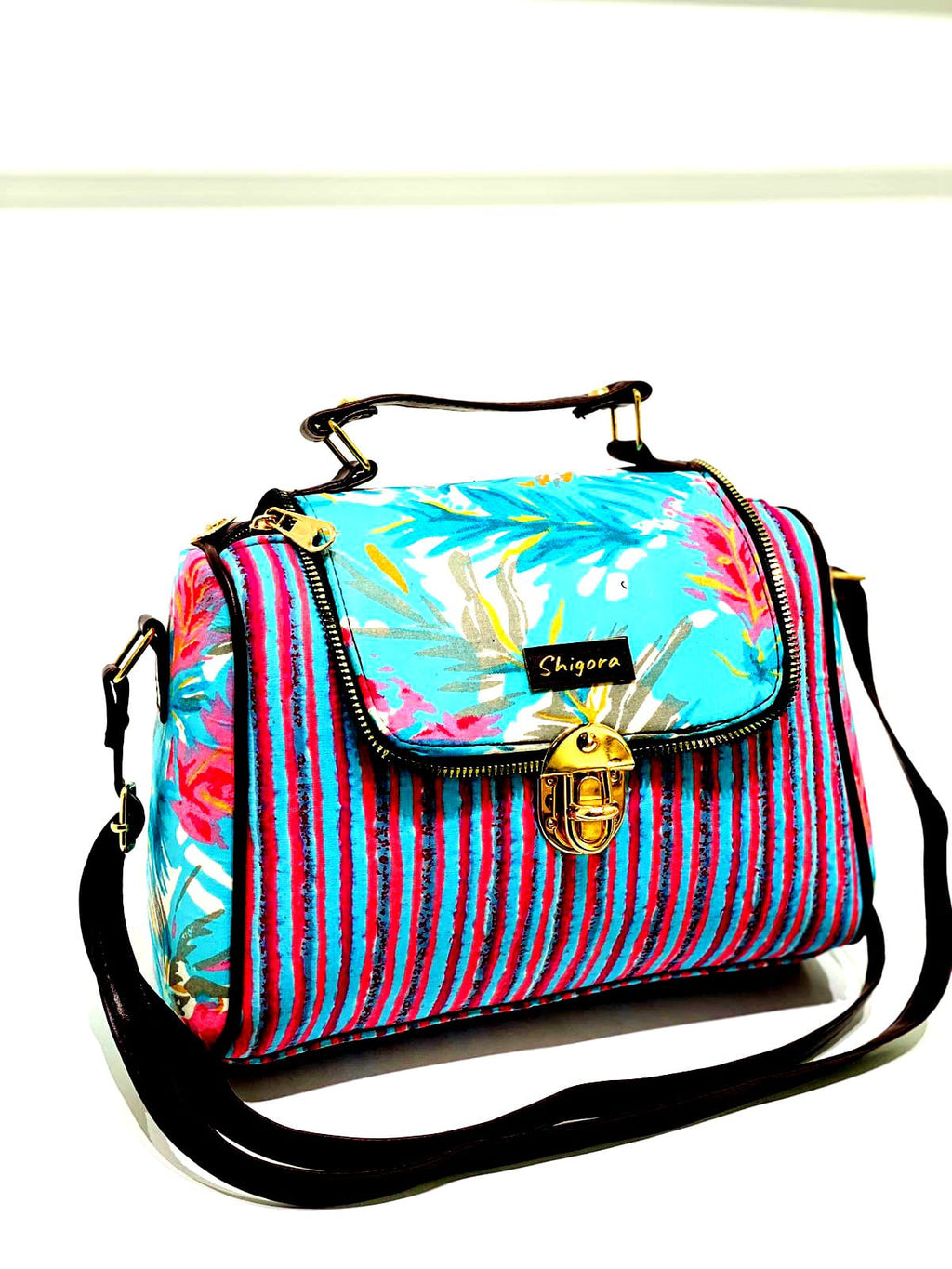 Shigora Multicolor Tropical Print Sling Handbag for Women