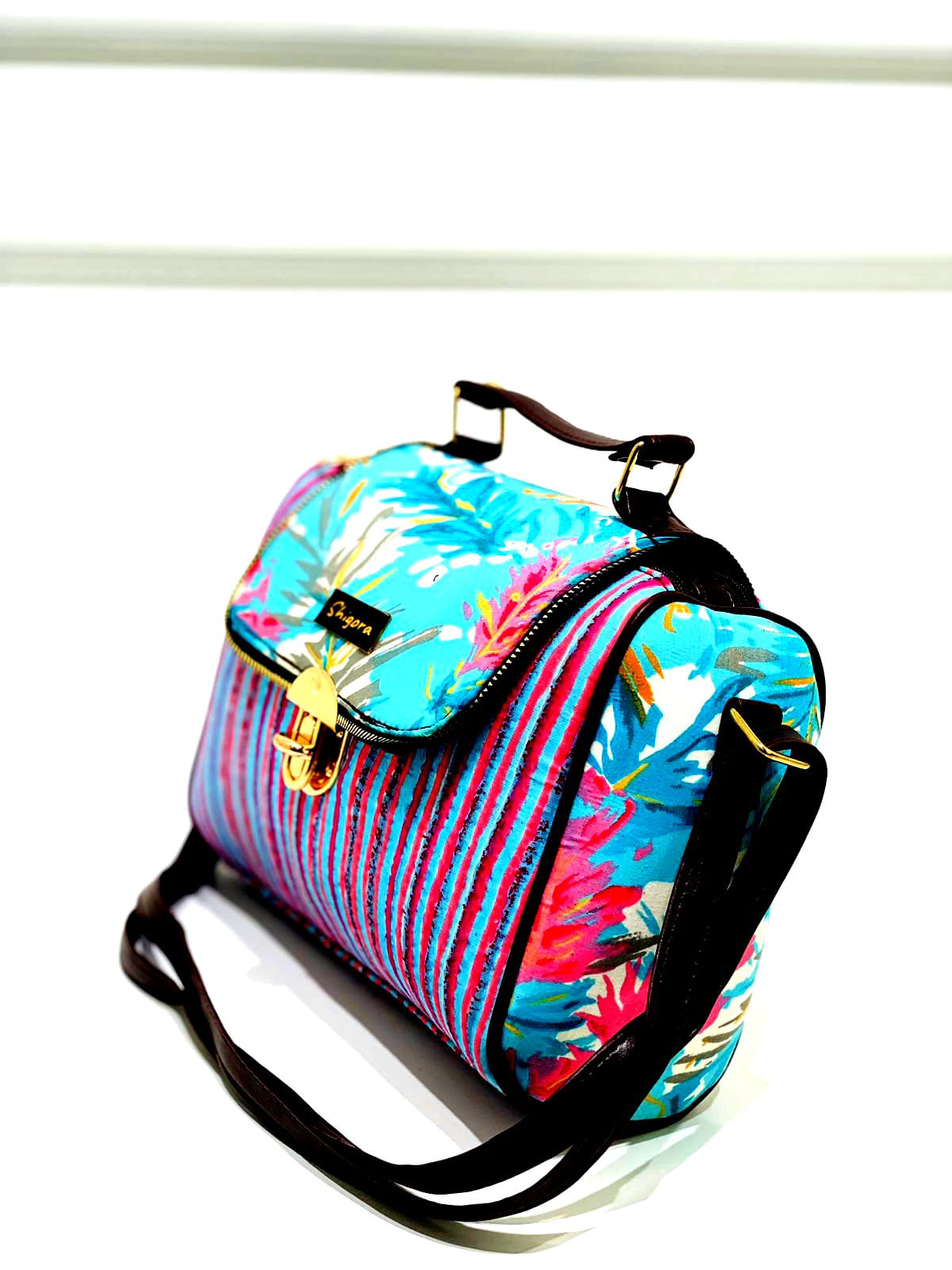 Shigora Multicolor Tropical Print Sling Handbag for Women