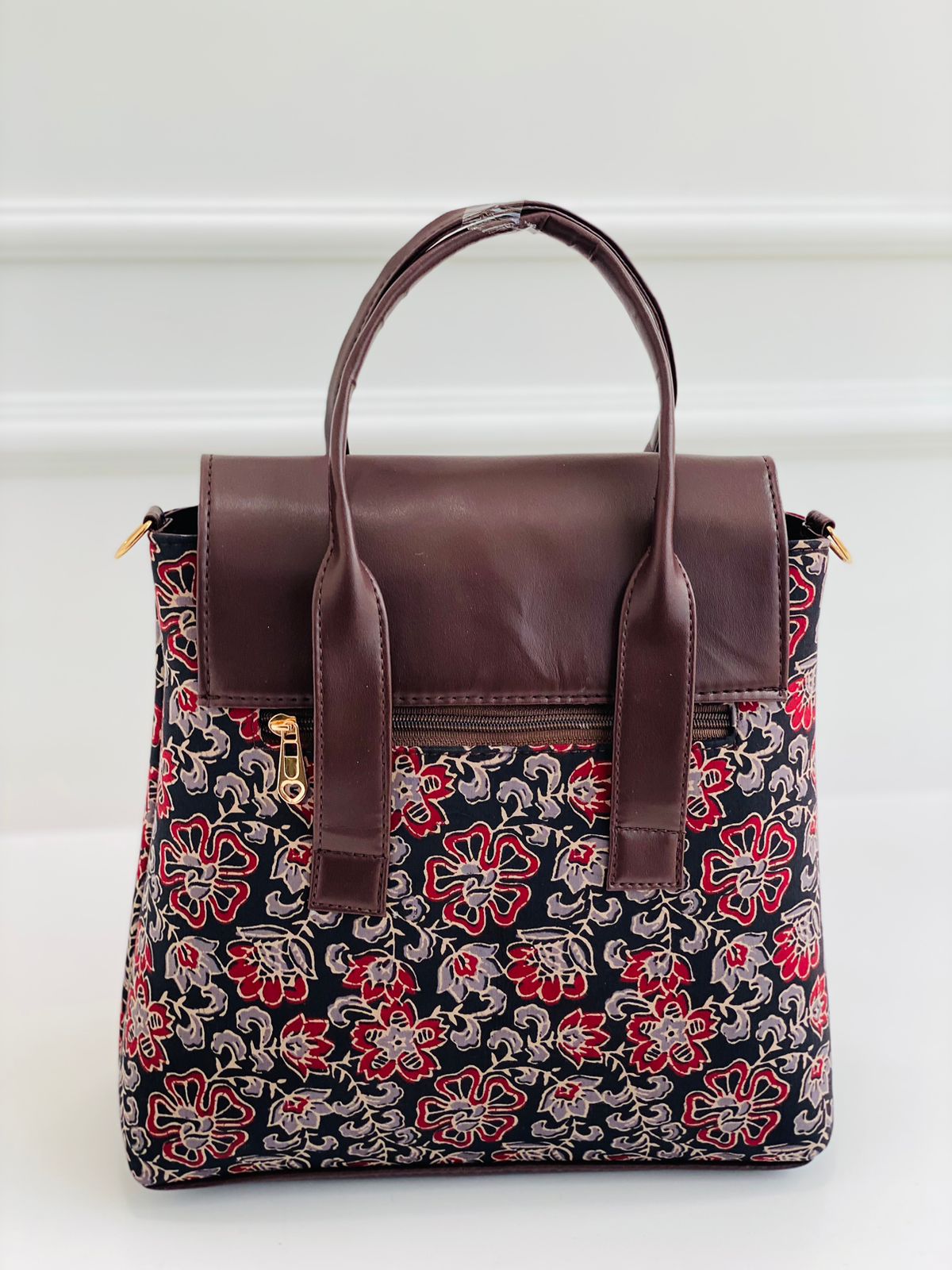 Premium Cotton Office Tote Bag – Lightweight Vegan Leather Laptop Handbag