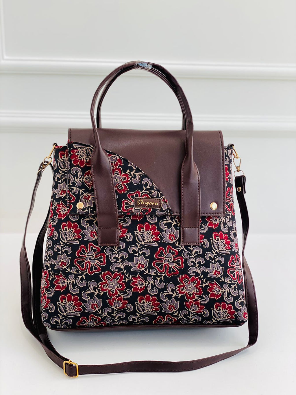 Premium Cotton Office Tote Bag – Lightweight Vegan Leather Laptop Handbag