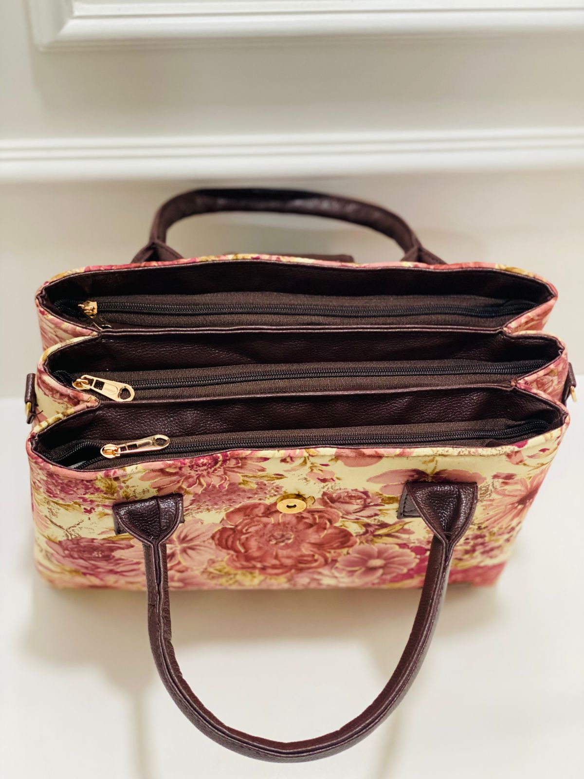 Pink Floral Triple Tier