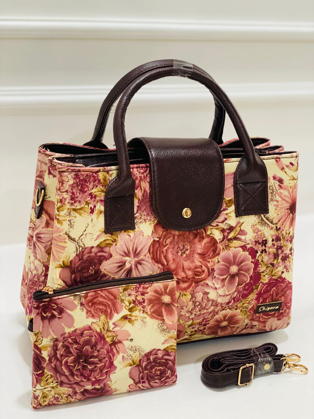 Pink Floral Triple Tier