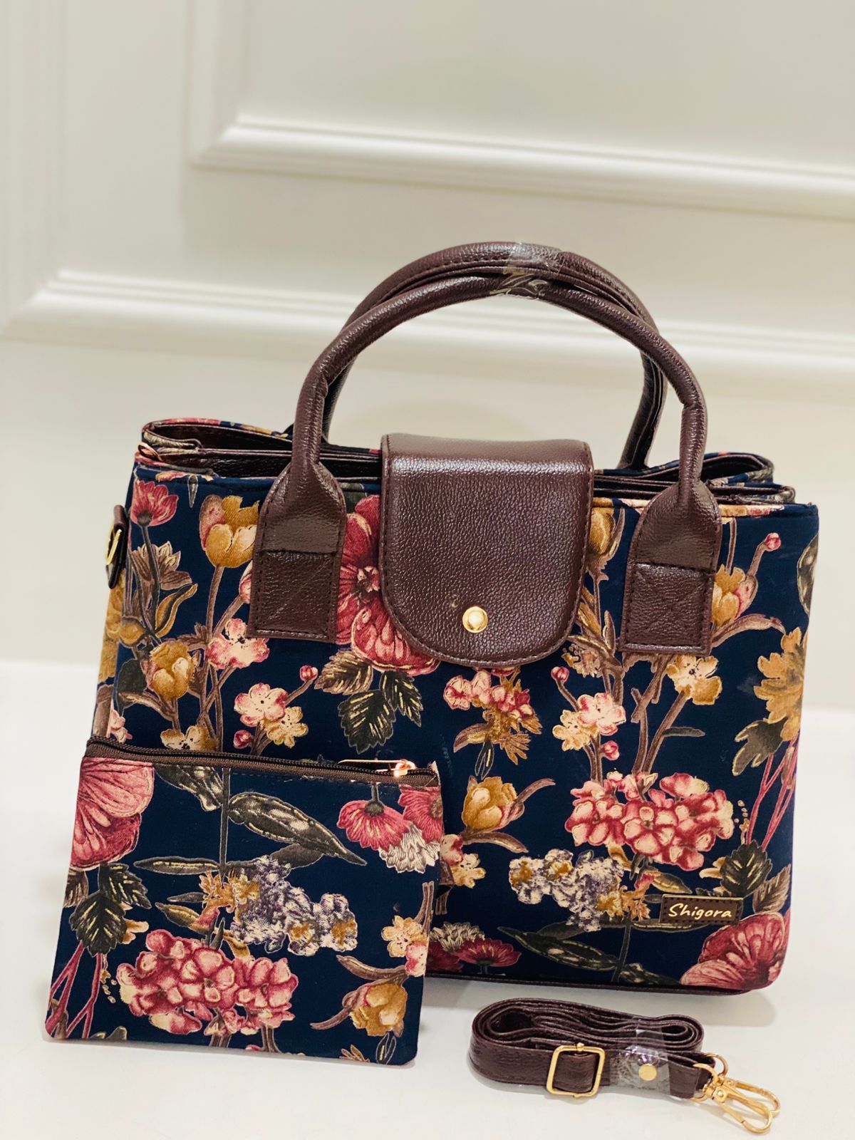 Black  Floral Triple Tier