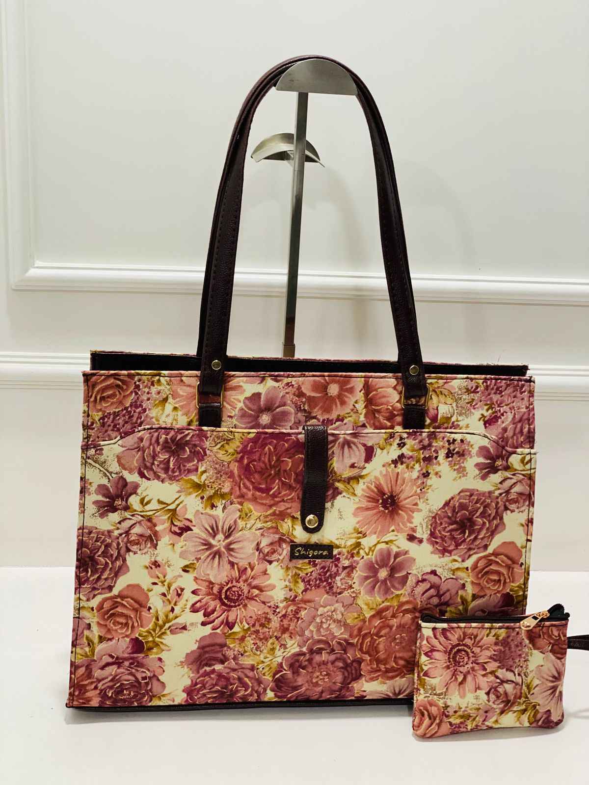 rose bloom statement laptop bag