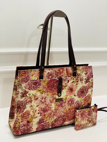 Rose Bloom Statement Laptop Bag