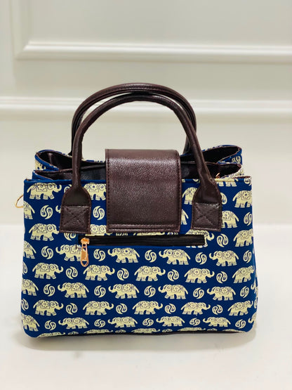 Indigo Elephant Triple Tier Bag