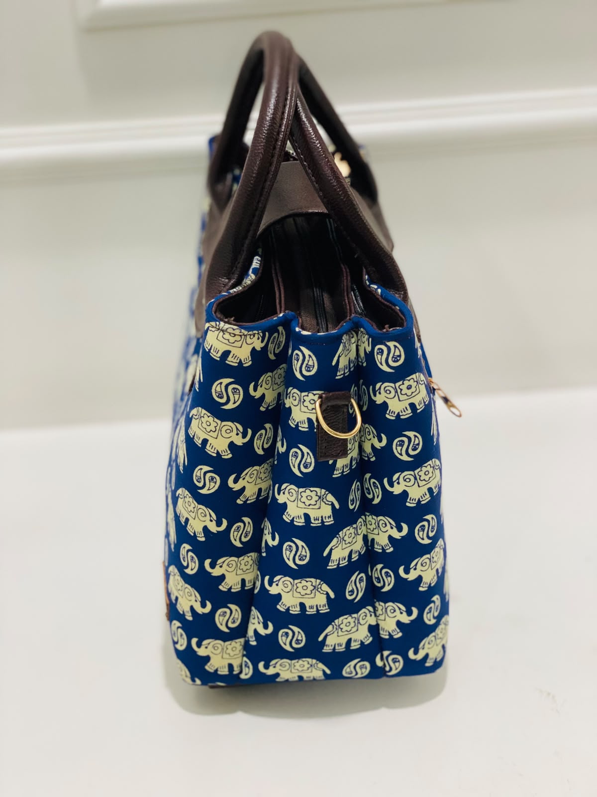 indigo elephant triple tier bag