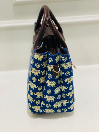 Indigo Elephant Triple Tier Bag