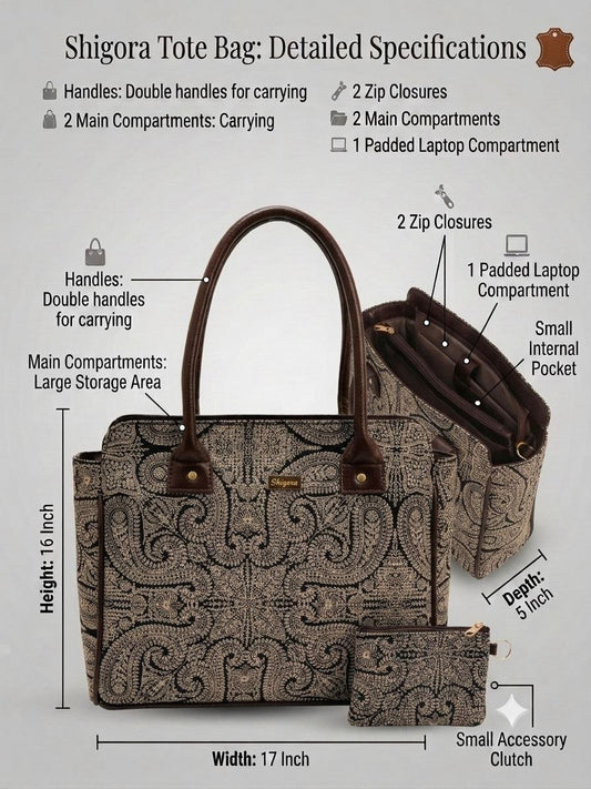 Black Mandla Spacious Laptop Bag