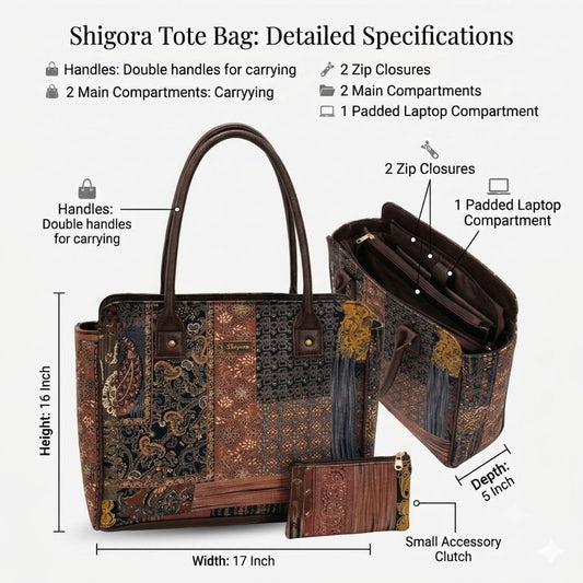 Coffee Brown Spacious Laptop Bag