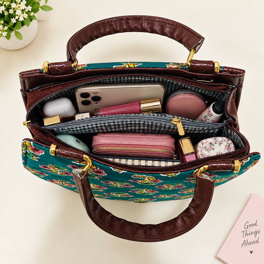 Olive Mosaic Satchel Bag