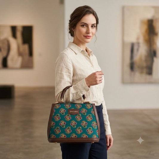 Olive Mosaic Satchel Bag