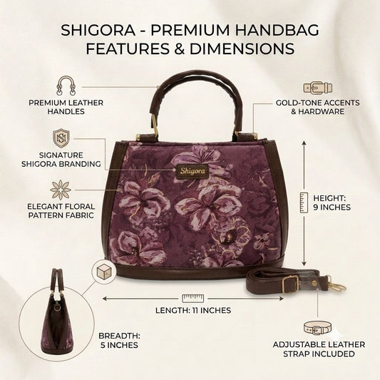 Violet Bloom Satchel Bag