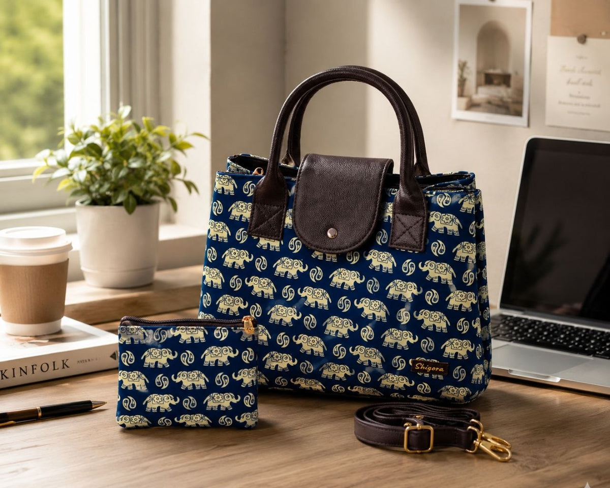 Indigo Elephant Triple Tier Bag by Shigora — product photo 6