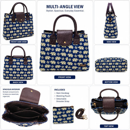 Indigo Elephant Triple Tier Bag by Shigora — product photo 7