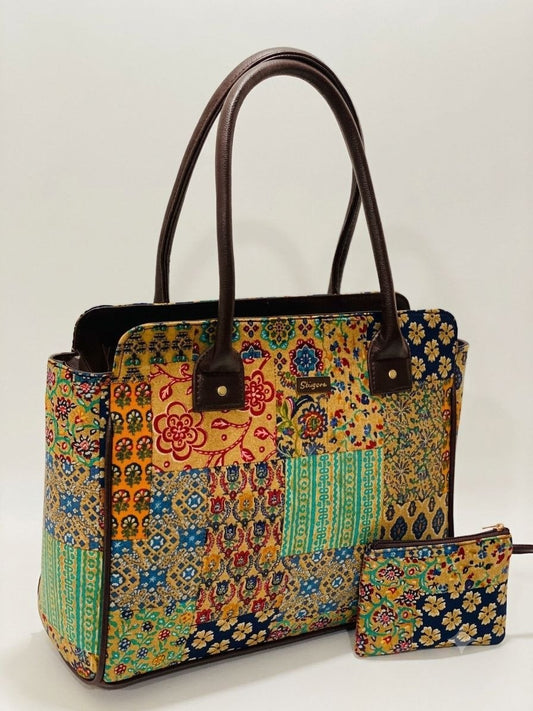 Golden Mosaic Spacious Laptop Bag