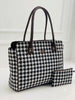 Houndstooth Luxe Spacious Laptop Bag
