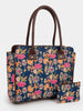 Navy Bloom Spacious Laptop Bag