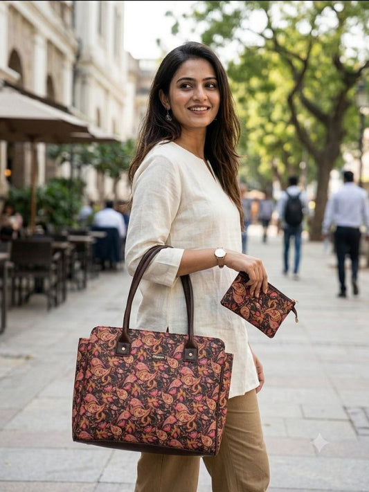 Royal Paisley Spacious Laptop Bag