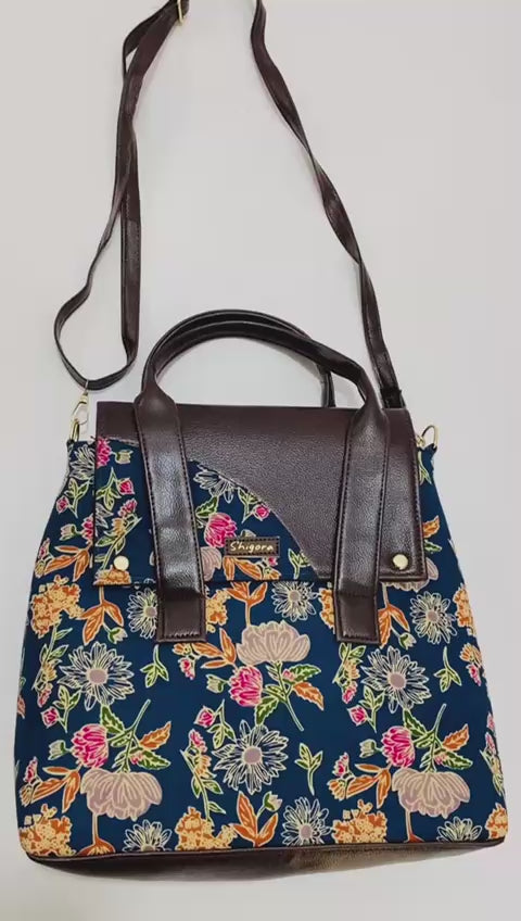 Premium Cotton Office Tote Bag – Yellow Peach Vegan Leather