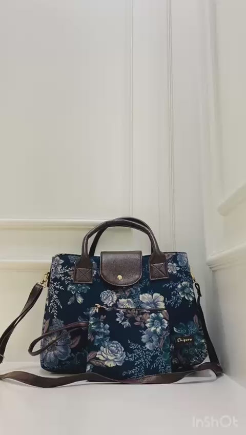 Blue Floral Triple Tier