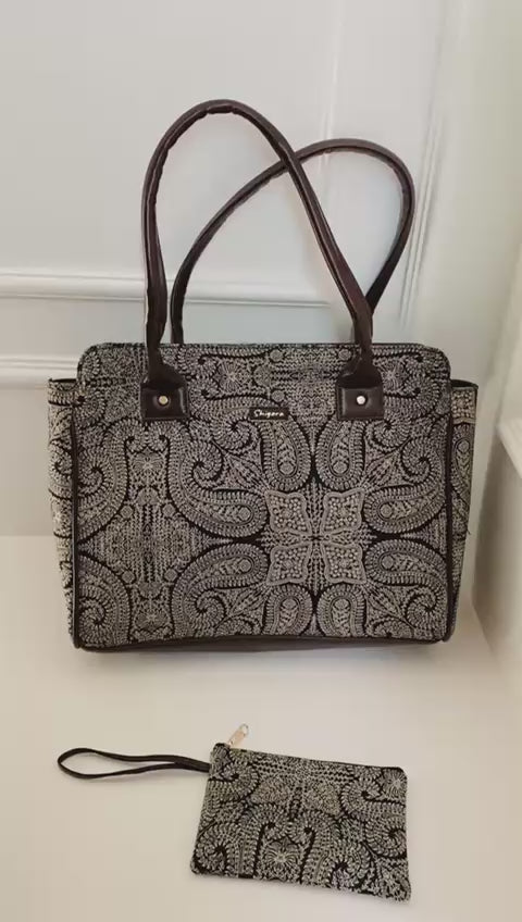 Black Mandla  Spacious Classic Office bag with laptop partition