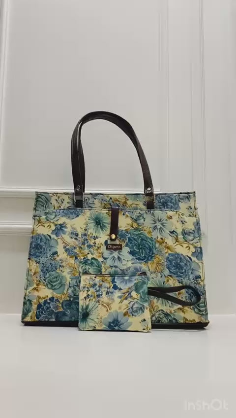 Acqua Blue Statement Laptop Bag